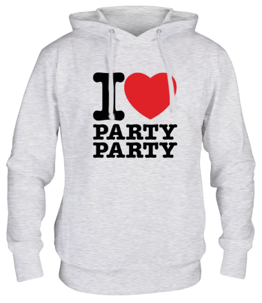 Толстовка худи I love party