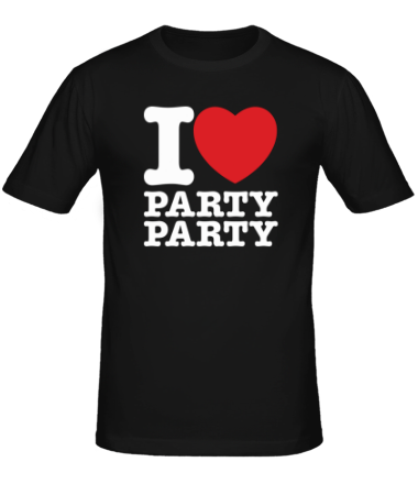 Мужская футболка I love party