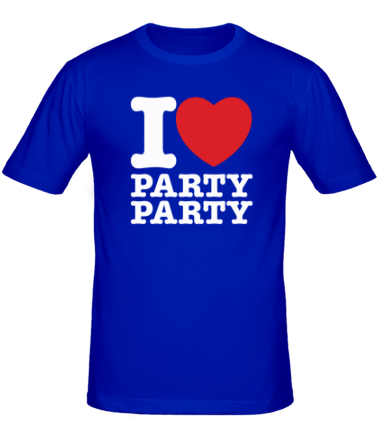 Мужская футболка I love party