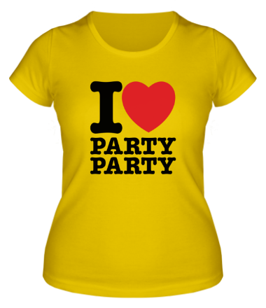 Женская футболка I love party
