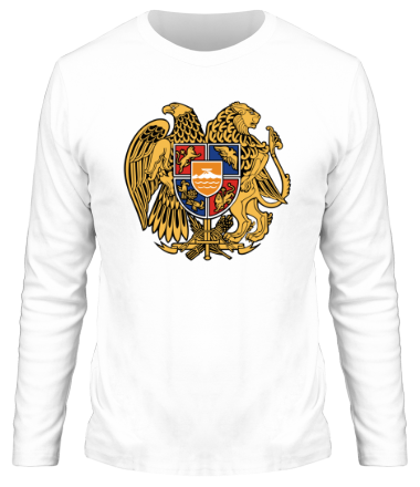 Мужская футболка длинный рукав Армения герб