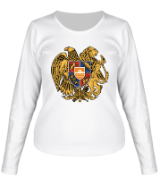 Женская футболка длинный рукав Армения герб