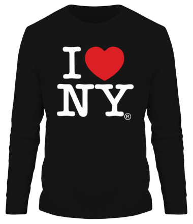 Мужская футболка длинный рукав I love NY Classic