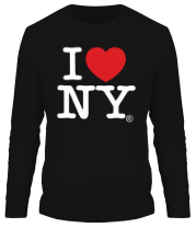 Мужская футболка длинный рукав I love NY Classic