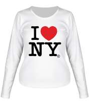 Женская футболка длинный рукав I love NY Classic фото