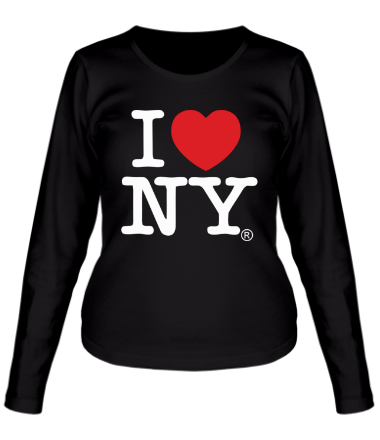 Женская футболка длинный рукав I love NY Classic
