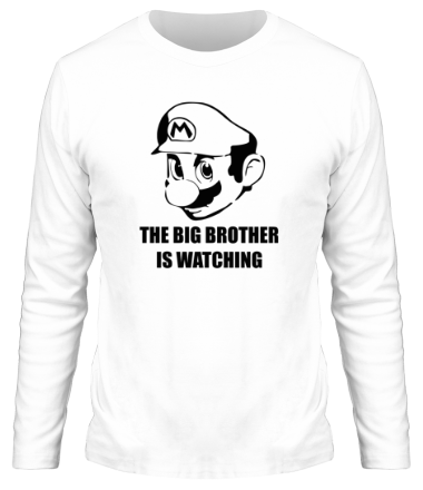 Мужская футболка длинный рукав Mario Big Brother