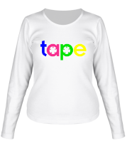 Женская футболка длинный рукав Tape Music