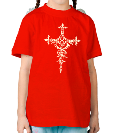 Детская футболка Готический крест (свет)