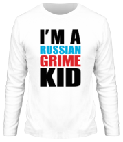 Мужская футболка длинный рукав Oxxxymiron (IM A RUSSIAN GRIME KID) фото