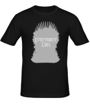 Мужская футболка Everybody dies - трон фото