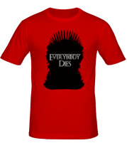 Мужская футболка Everybody dies - трон