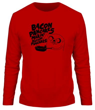 Мужская футболка длинный рукав Jake - Bacon pancakes