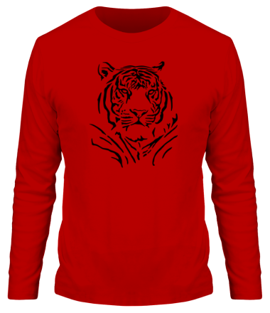 Мужская футболка длинный рукав Величественный тигр