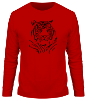 Мужская футболка длинный рукав Величественный тигр фото
