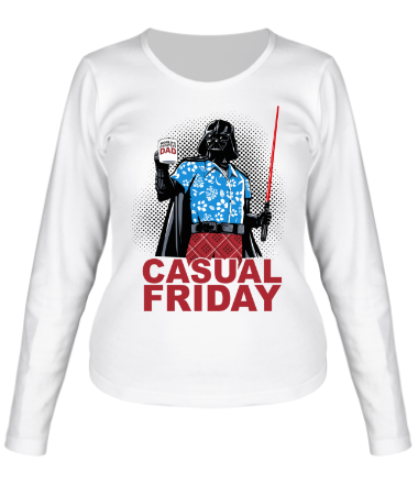 Женская футболка длинный рукав Casual friday white