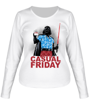 Женская футболка длинный рукав Casual friday white фото