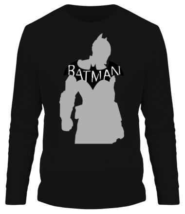 Мужская футболка длинный рукав Бэтмен - силуэт