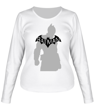 Женская футболка длинный рукав Бэтмен - силуэт