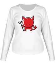 Женская футболка длинный рукав Маленький красный дьявол фото