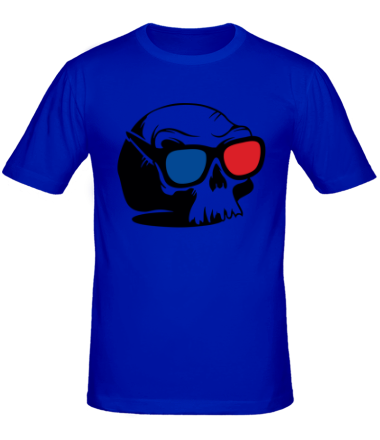 Мужская футболка Череп в 3D очках