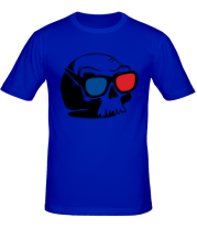 Мужская футболка Череп в 3D очках фото