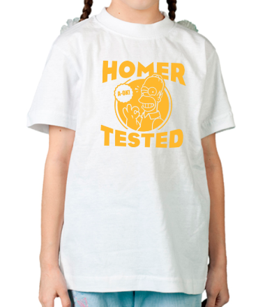 Детская футболка Homer tested