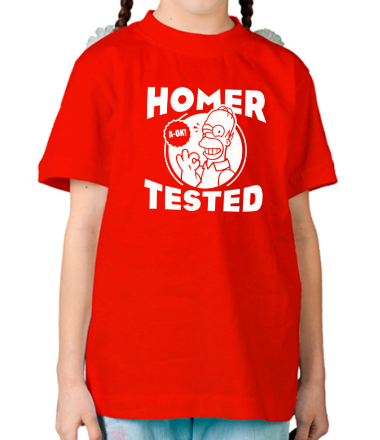 Детская футболка Homer tested