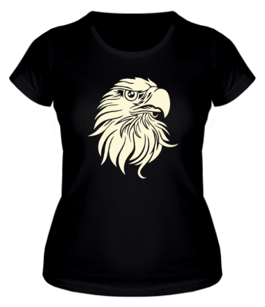 Женская футболка Орел (голова) (свет)