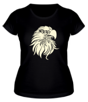 Женская футболка Орел (голова) (свет) фото