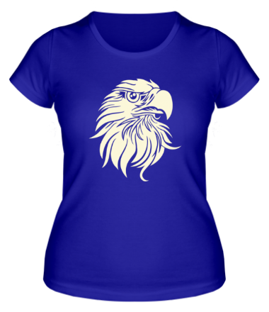 Женская футболка Орел (голова) (свет)