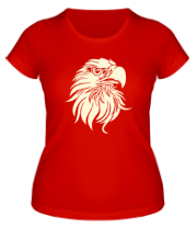 Женская футболка Орел (голова) (свет) фото