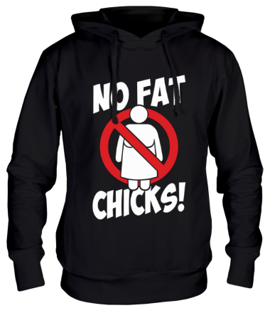 Толстовка худи No fat chicks