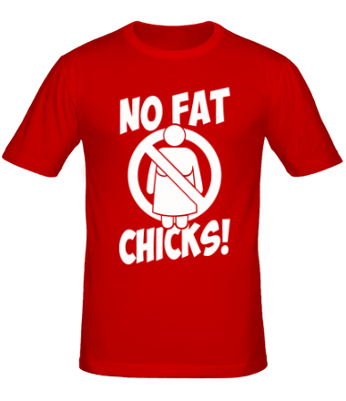 Мужская футболка No fat chicks