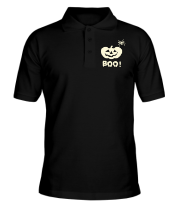 Мужская футболка поло Позитивная тыква Хеллоуина фото