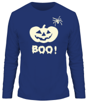 Мужская футболка длинный рукав Позитивная тыква Хеллоуина фото