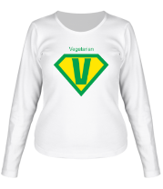 Женская футболка длинный рукав Вегетарианец фото