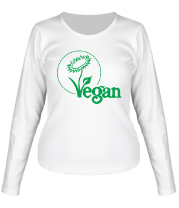 Женская футболка длинный рукав Vegan фото