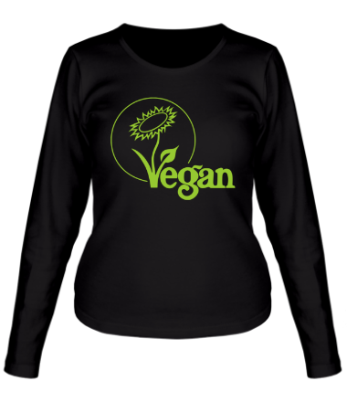 Женская футболка длинный рукав Vegan