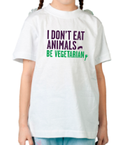 Детская футболка Be Vegetarian фото