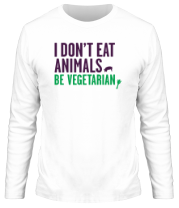 Мужская футболка длинный рукав Be Vegetarian фото