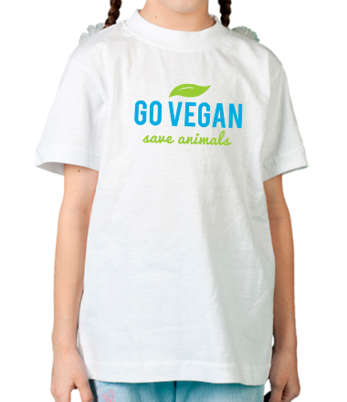 Детская футболка Go Vegan Save Animals
