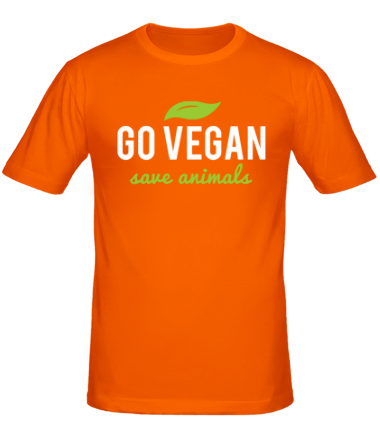 Мужская футболка Go Vegan Save Animals