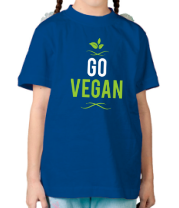 Детская футболка Go Vegan фото