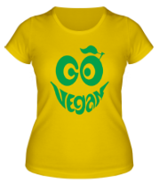 Женская футболка Vegan smile фото