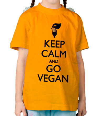 Детская футболка Keep Calm and go Vegan