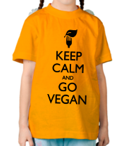 Детская футболка Keep Calm and go Vegan фото
