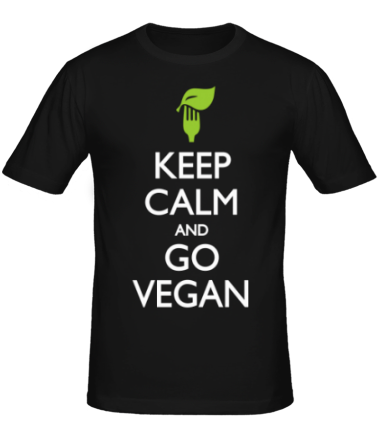 Мужская футболка Keep Calm and go Vegan