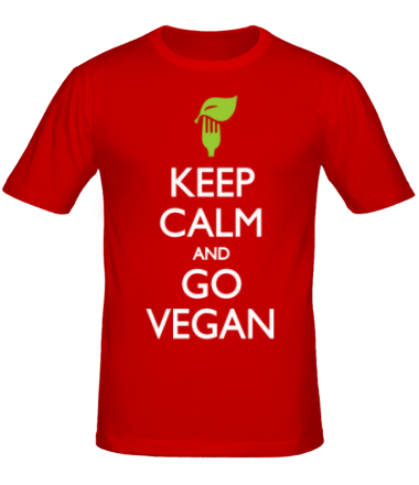 Мужская футболка Keep Calm and go Vegan