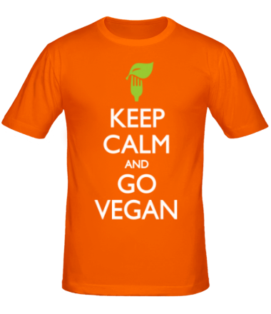 Мужская футболка Keep Calm and go Vegan